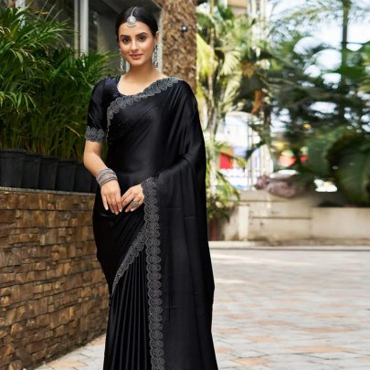 Black Floral Printed Cord Set for Women