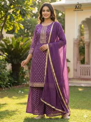 ethnic wear with sharara bottom and dupatta kurtis