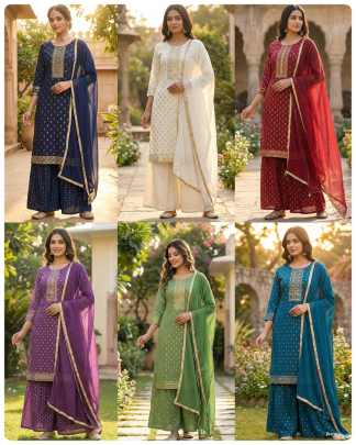 ethnic wear with sharara bottom and dupatta kurtis